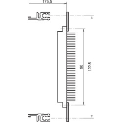 Schroff EuropacPRO Perforated Rail for Connector, According to EN 60603-2 and DIN 41612, 42 HP