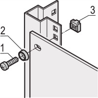 Schroff 19" Assembly Kit, Screw M6, Washer M6, Nut M6, 4 Pieces