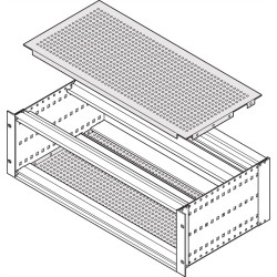 Schroff EuropacPRO Cover Plate for Bolting to Side Panel, SNCF, 84 HP, 55 mm