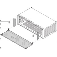 Schroff PropacPRO Front Hood, Bottom Hinged, 3 U, 63 HP