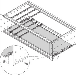 Schroff Mounting Plate for 19" Case and Subrack,63 HP, 160 mm Board Length