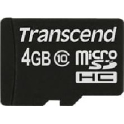SD microSD Card   4GB Transcend SDHC Class10 (ohne Adapter)