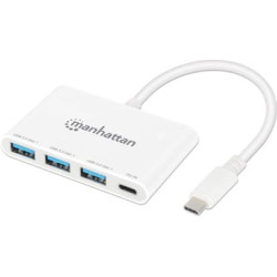 Manhattan 168434 interfeisa centrmezgls USB 3.2 Gen 1 (3.1 Gen 1) Type-C 5000 Mbit/s Balts