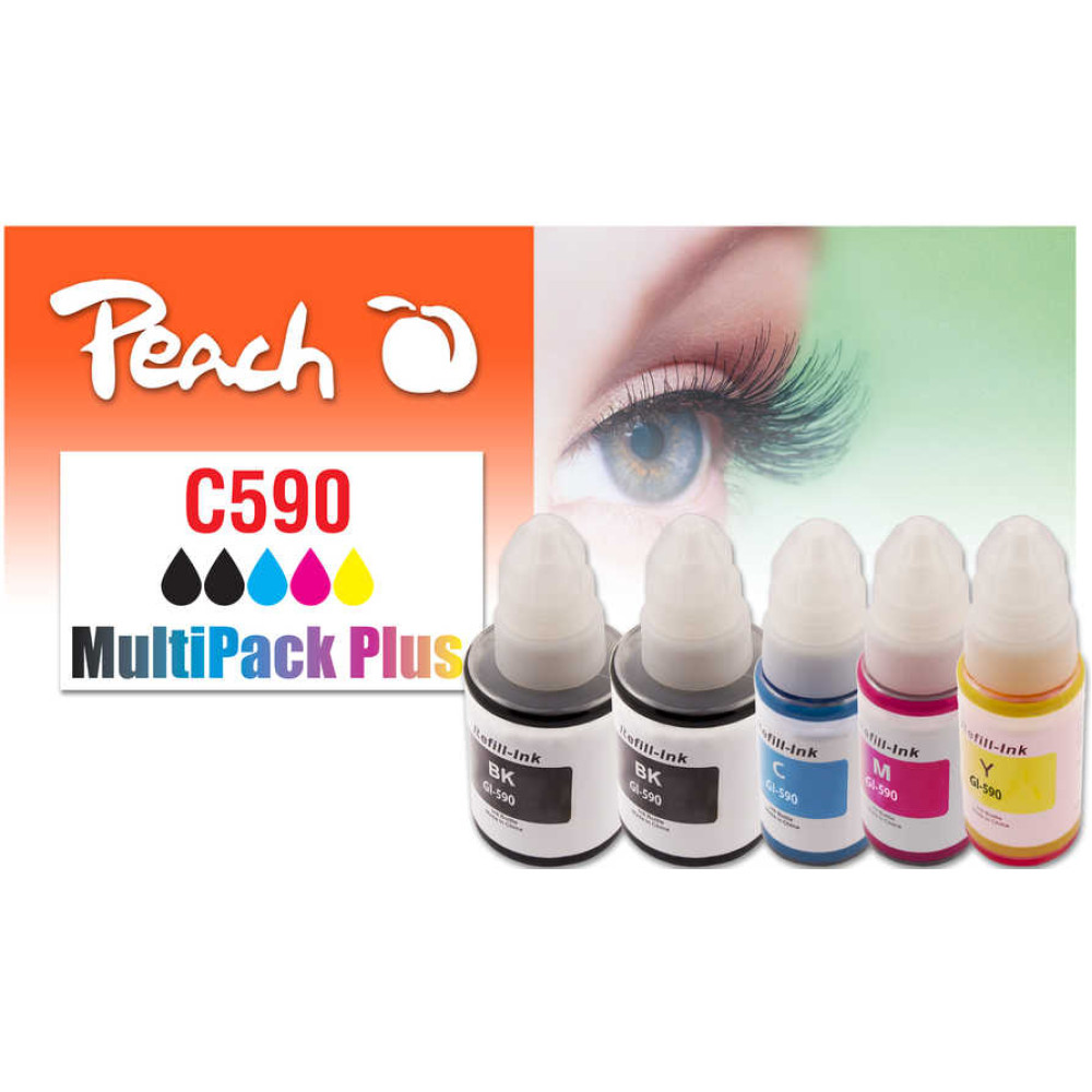Peach 321339 tintes kārtridžs 5 pcs Saderība Standarta produktivitāte Melns, Tirkīzzils, Fuksīns, Dzeltens
