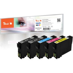Peach PI200-989 tintes kārtridžs 5 pcs Oriģināls Augsta (XL) produktivitāte Melns, Tirkīzzils, Fuksīns, Dzeltens