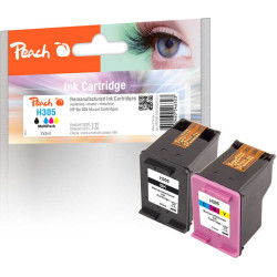Peach PI300-948 tintes kārtridžs 2 pcs Saderība Melns, Fuksīns, Dzeltens, Tirkīzzils