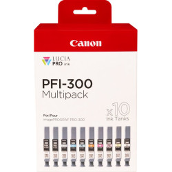Canon PFI-300 ink cartridge 10 pc(s) Original Black, Blue, Cyan, Grey, Magenta, Photo black, Photo magenta, Red, Yellow