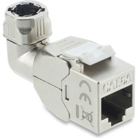 Delock Keystone Module RJ45 jack to LSA Cat.6A toolfree 90° angled shielded