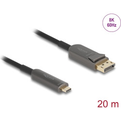 Delock Active Optical Cable USB Type-C™ to DisplayPort 8K 60 Hz 40 Gbps 20 m