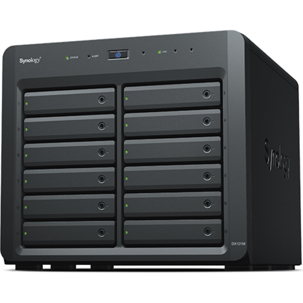 Synology DX1215II storage drive enclosure HDD/SSD enclosure Black 2.5/3.5"
