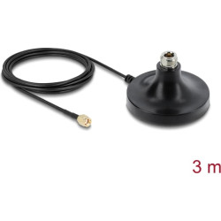 Delock Antenna Magnetic Base 1 x N jack to 1 x RP-SMA plug ULA100 3 m outdoor black