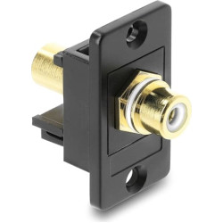 Delock Panel Mount RCA female RCA gold plated female white / black