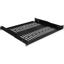 Value 19"-Fixed Shelf, 440 x 400mm, max. 25kg, 1U, U-Shape, black
