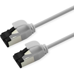 Roline U/FTP Patch Cord Cat. 8.1 (Class I), LSOH, SLIM, white, 0.5 m