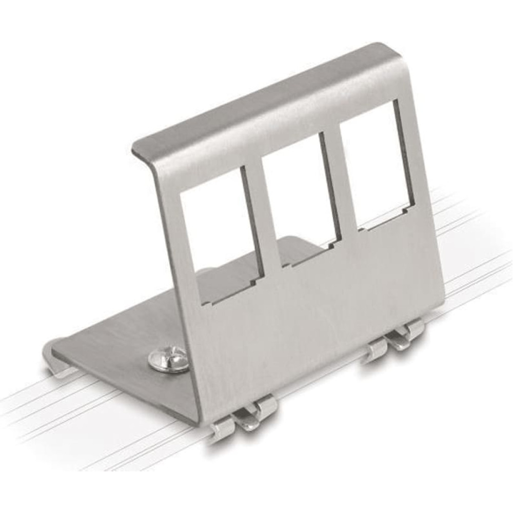 Value DIN Rail Adapter, empty, 3x Keystones