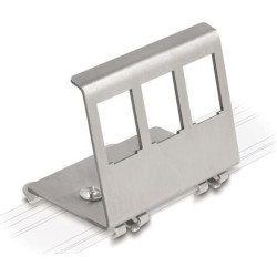 Value DIN Rail Adapter, empty, 3x Keystones