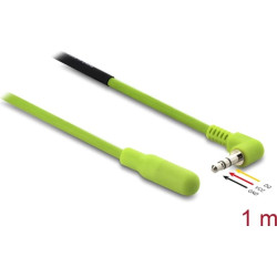 Delock Temperature Sensor Cable with 3.5 mm 3 pin stereo jack male 90&deg; angled DS18B20 1 m