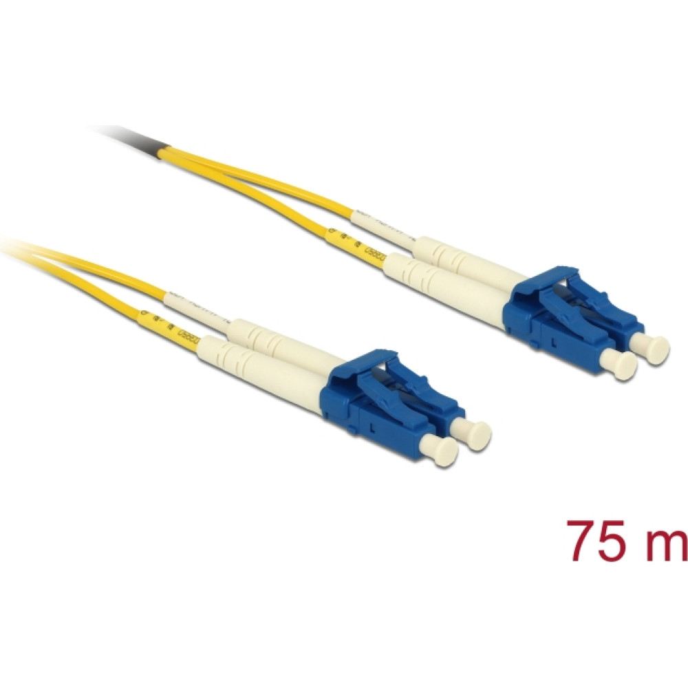 Delock Optical Fiber Cable LC Duplex to LC Duplex singlemode OS2 75 m