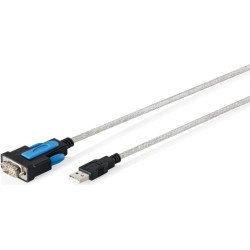 Digitus USB 2.0 to RS232 adapter cable, 1.8 m, integrated FTDI chipset