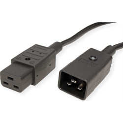 Bachmann mains cable IEC320/C19-C20 16A/250V IEC connection, black, 3 m