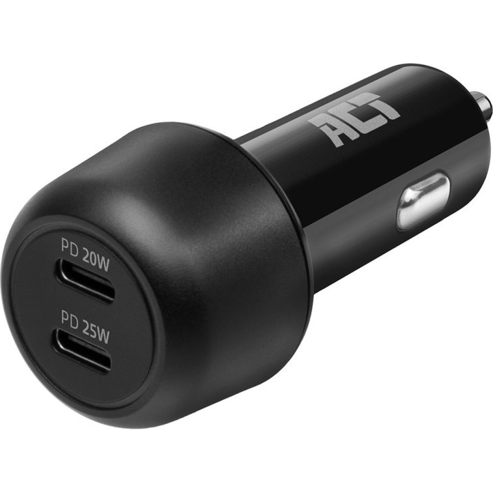 ACT Car charger 45W with 2x USB-C port PD