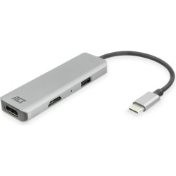 ACT USB-C - 2X HDMI MST 1X USB-A