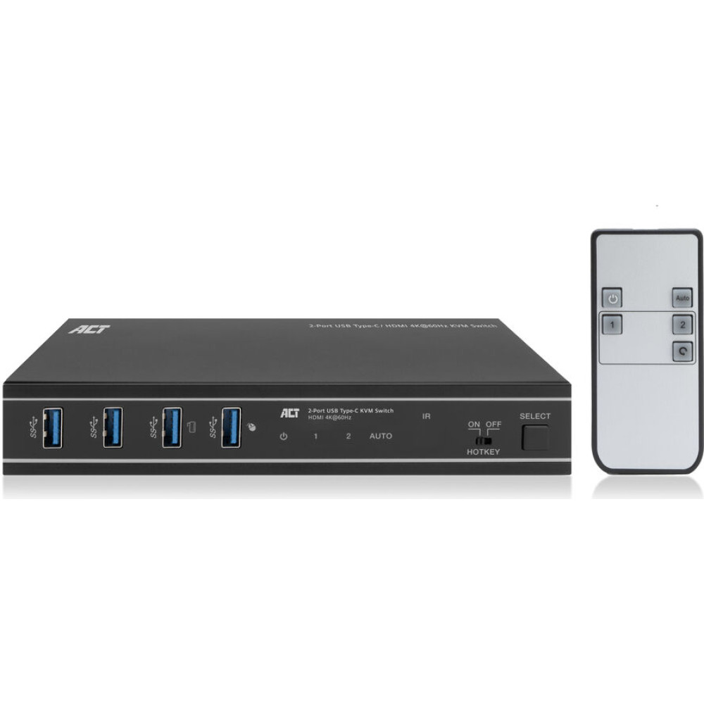 ACT KVM SWITCH 2-PORT HDMI/USB-C
