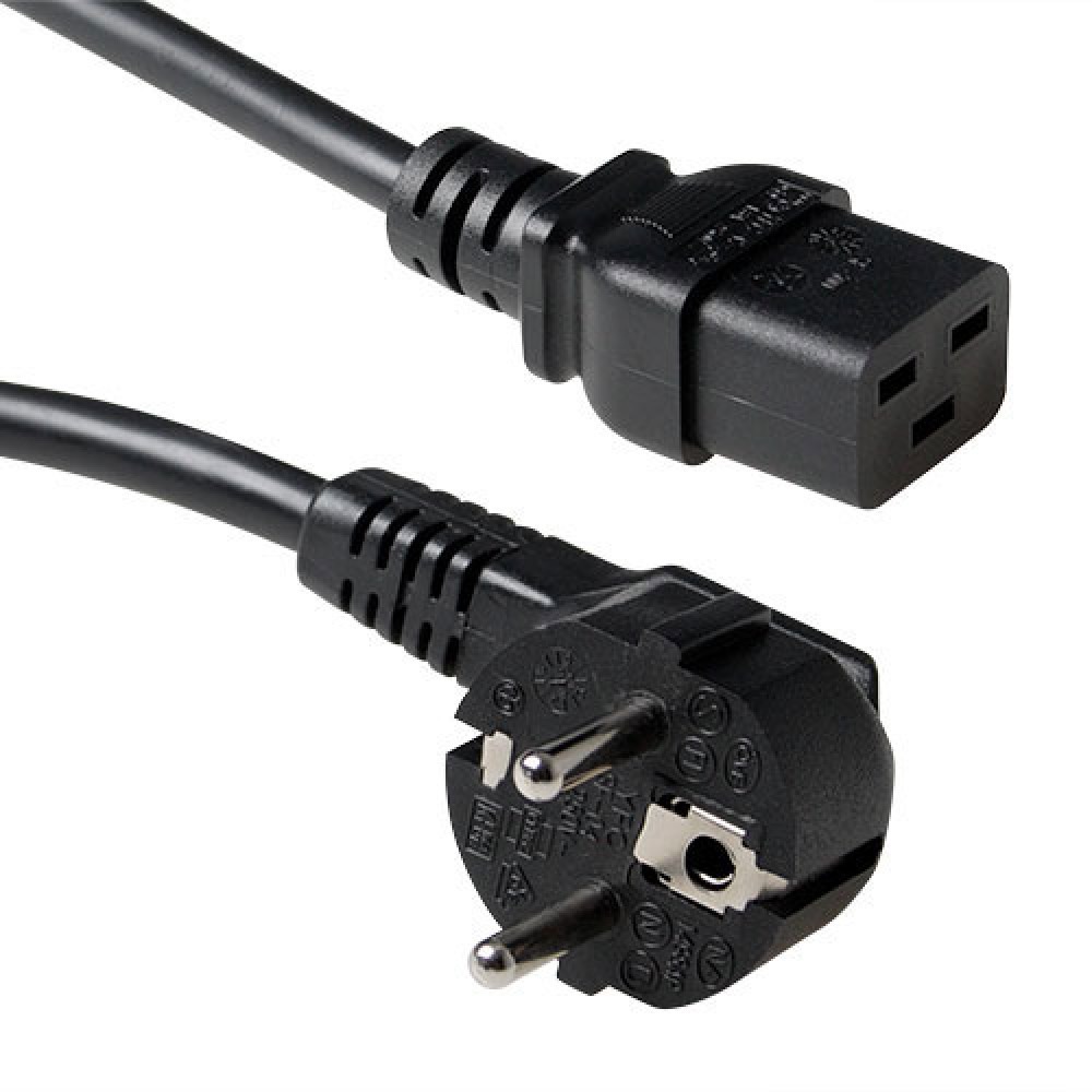 ACT POWERCORD SCHUKO-C19 BLK 1.80M