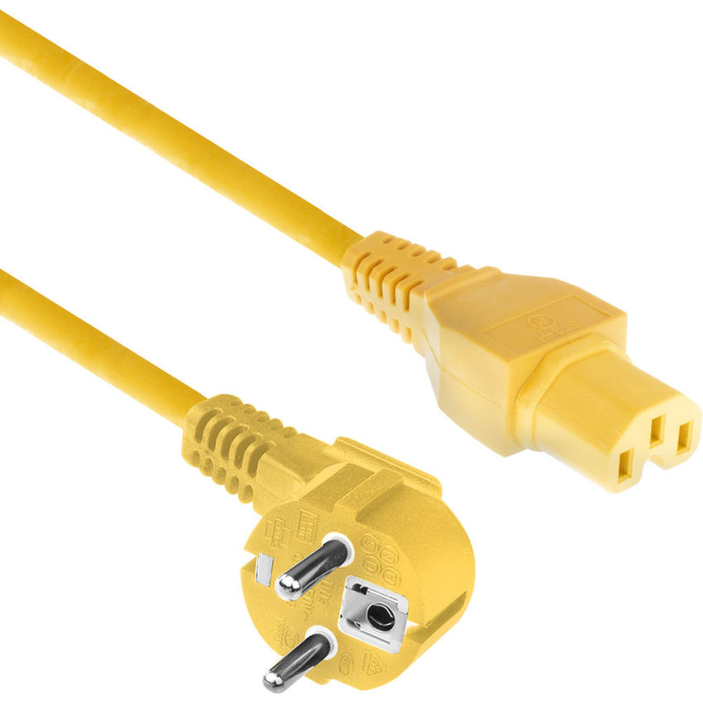 ACT POWERCORD CEE 7/7-C15 YL 2.00M