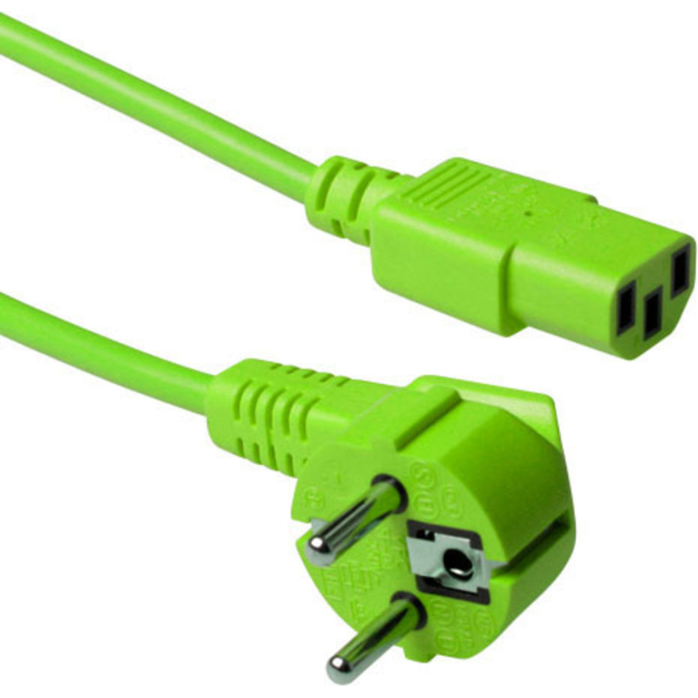 ACT PWRCORD CEE7/7 ANG-C13 GN 5.0M