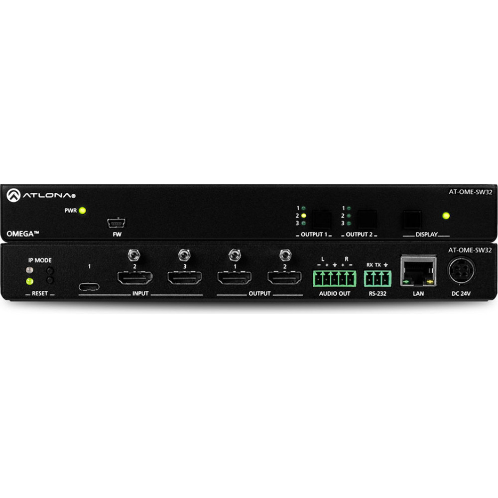 Atlona 3&Atilde;&mdash;2 MAT.SWITCH FOR HDMI-USB-C