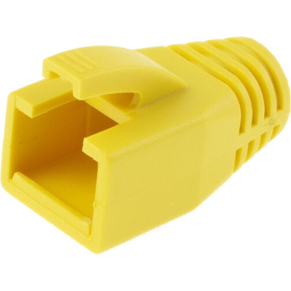 ACT CABLE BOOT RJ45 7.0MM YELLOW