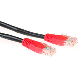 ACT CAT5E U/UTP CROSS BK/RD  2.00M