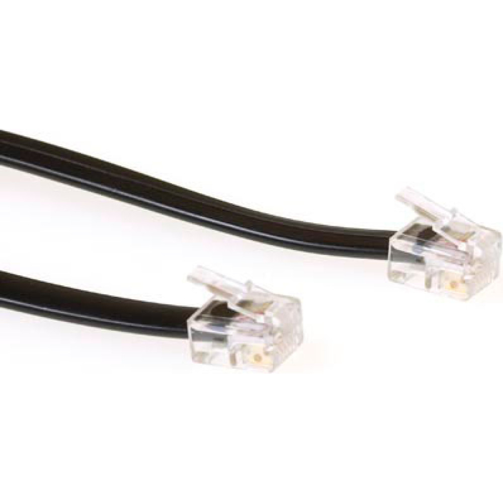 ACT RJ12-RJ12 CABLE BLACK    3.00M