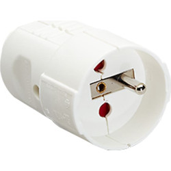 Bachmann coupling with earthing pin, for France, bend protection sleeve, white