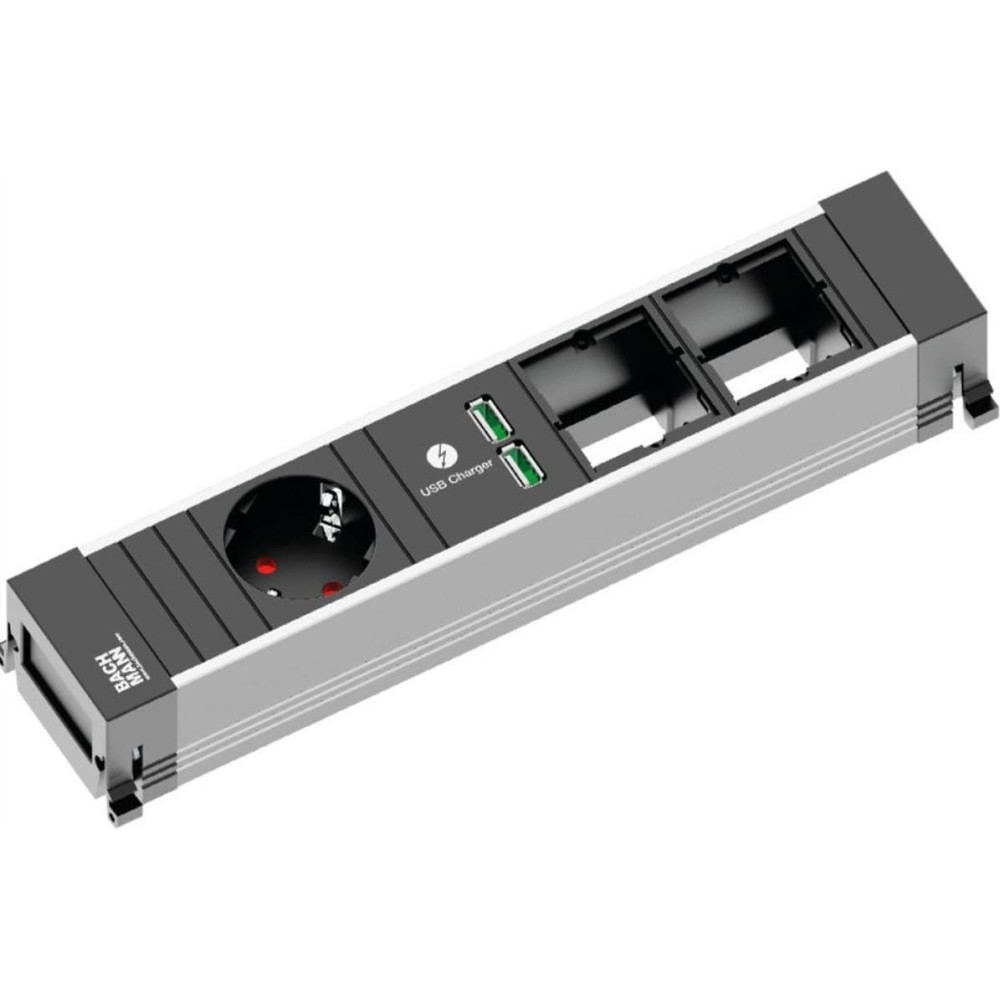 Bachmann POWER FRAME Medium 1x earthing contact 1x USB Charger 2x ABD