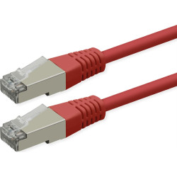 Roline S/FTP (PiMF) Patch Cord, Cat.6 (Class E), PoE, red, 1 m