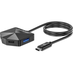Manhattan 181150 dokstacija Vadu USB 3.2 Gen 2 (3.1 Gen 2) Type-C Melns