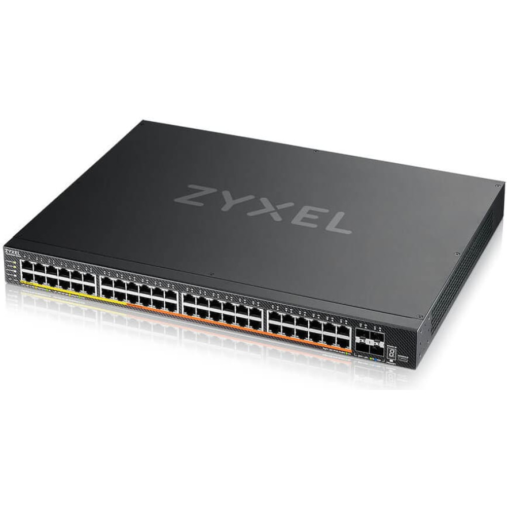 Zyxel XMG2230-52HP Vadīts L2/L3 2.5G Ethernet (100/1000/2500) Power over Ethernet (PoE) 1U Melns