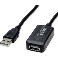 Secomp STANDARD USB 2.0 Extension Cable, active with Repeater, black, 10 m