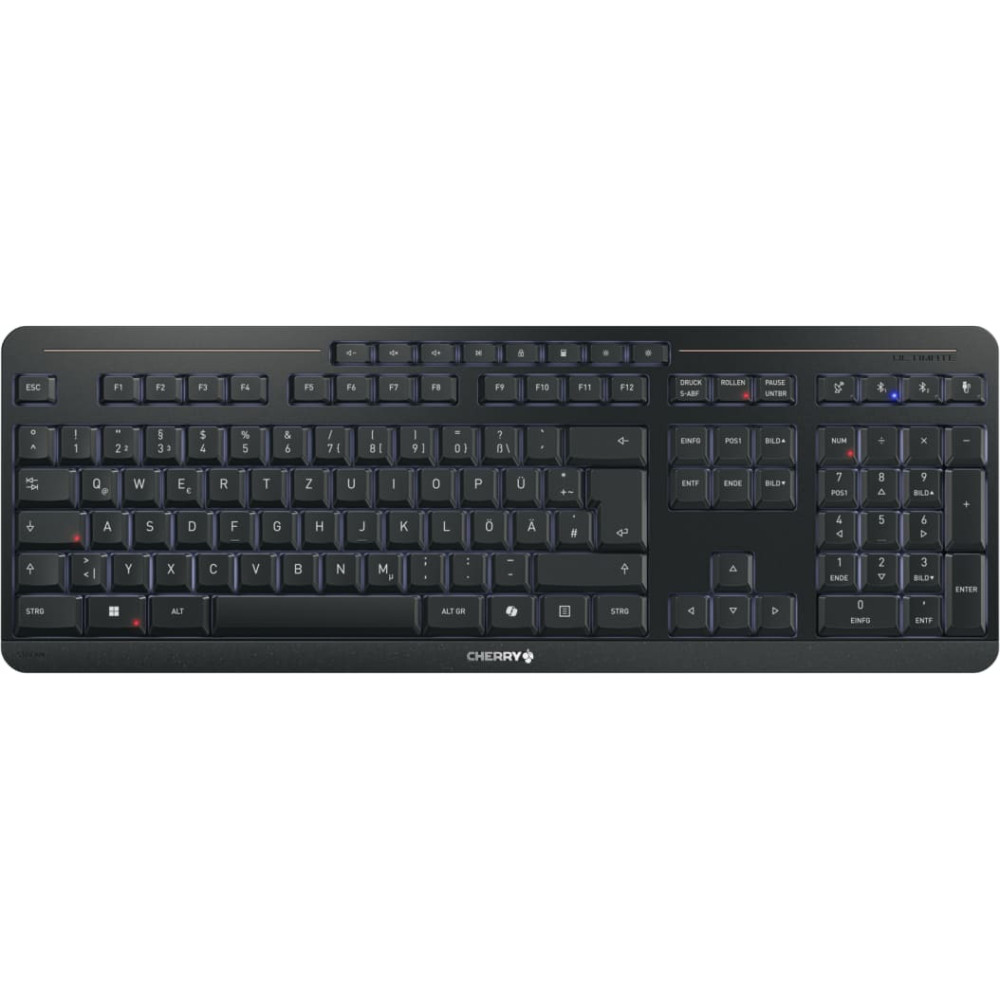 Cherry Stream keyboard ultimate tastatūra Mājas/Biroja USB + RF Wireless + Bluetooth QWERTZ Vācu Melns