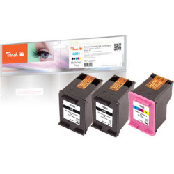 Peach PI300-563 tintes kārtridžs 3 pcs Saderība Standarta produktivitāte Melns, Tirkīzzils, Fuksīns, Dzeltens