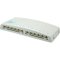 Telegärtner Karl Gärtner  TELEGÄRTNER Mini-Verteiler MPD12 Kat.6A (Class EA), für Wandmontage, 12 Ports