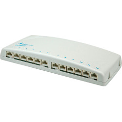 Telegärtner Karl Gärtner  TELEGÄRTNER Mini-Verteiler MPD12 Kat.6A (Class EA), für Wandmontage, 12 Ports