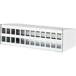 Metz Connect Keystone AP-Gehäuse 24 Port reinweiss RAL9010