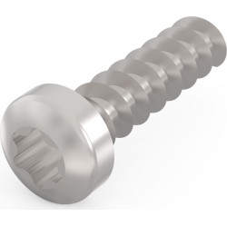 Schroff Panhead Screw, Torx, Ø 2.5 mm, Length 9.3 mm, Thread-Forming, Steel Zinc Plated