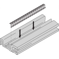 Schroff Horizontal Rail Type H-VT, Heavy, With EMC Gasket, 84 HP