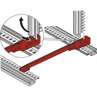Schroff Guide Rail Accessory Type, For DIN Connector Mounting, Plastic, 160 mm, 2 mm Groove Width, Grey, 10 Pieces