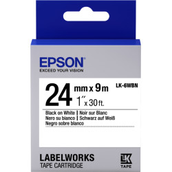 Epson Label Cartridge Standard LK-6WBN Black/White 24mm (9m)