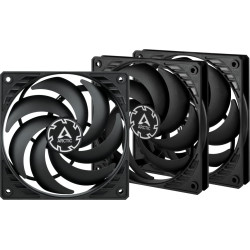 Arctic P12 Slim PWM PST Datora korpusam Ventilators 12 cm Melns 3 pcs